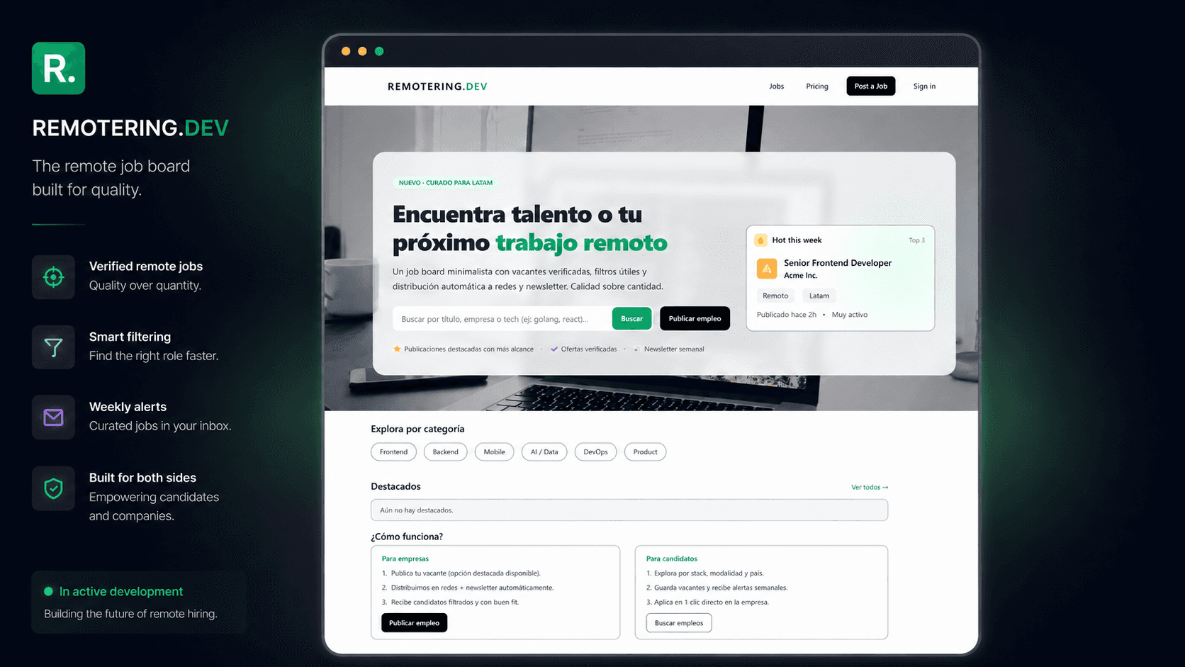 Remotering.dev preview